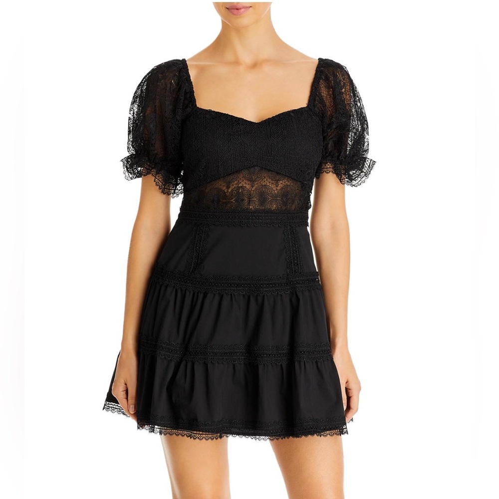 LUCY PARIS Short Sleeve Lace Dress